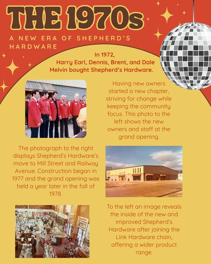 The 1970s — A new era of Shepherd's Hardware
